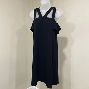 NWOT London Times Little Black Cold Shoulder Dress.  Size 10 M medium